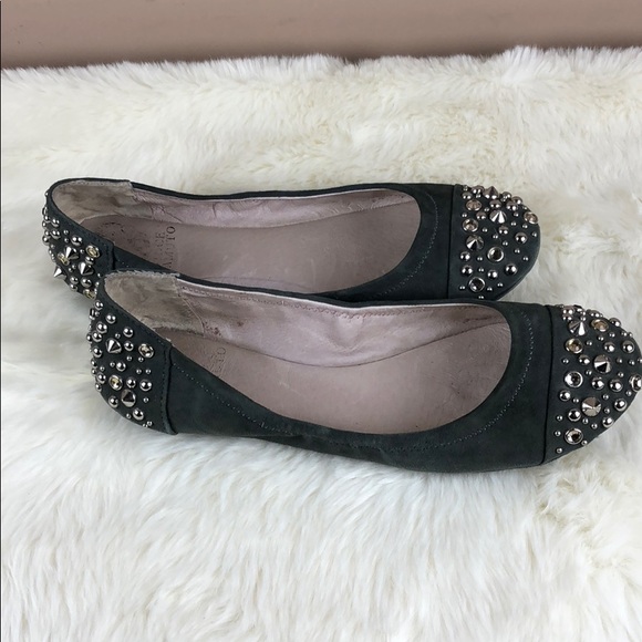 Vince Camuto Evella Studded Gray Suede Ballet Flat - Picture 6 of 6